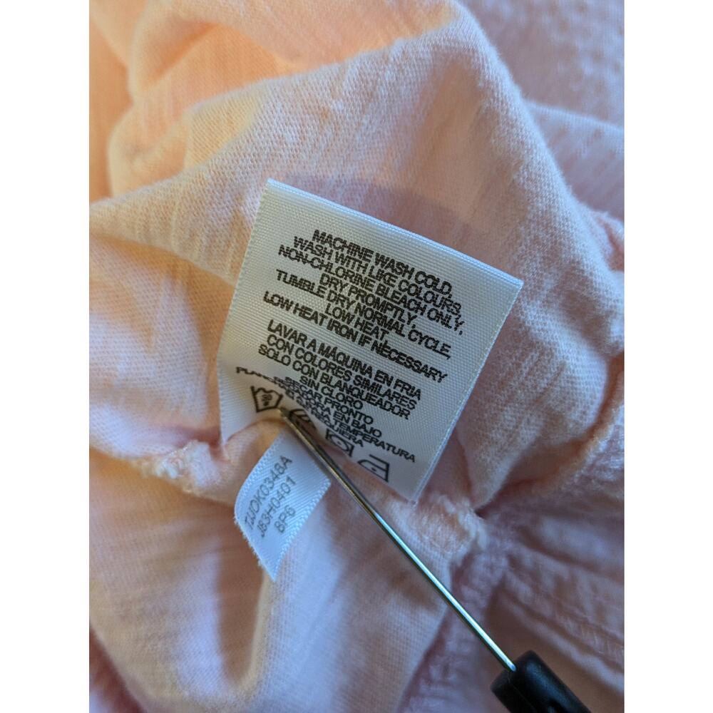 Tommy Hilfiger Womens Small Layered Blouse Light Pink Casual Work Top Shirt - Picture 11 of 11